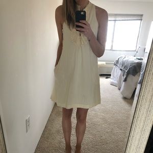 Cream, short dress with pockets!